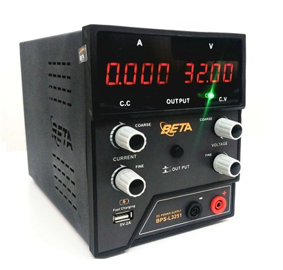 منبع تغذیه دیجیتال 0 تا 32 ولت 5 آمپر BETA مدل BPS-L3251 چهارولوم