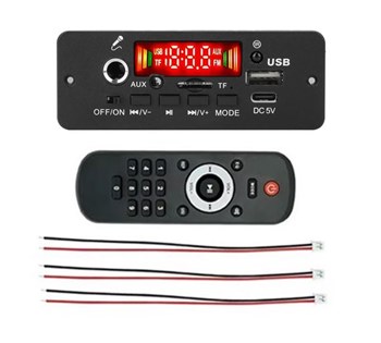 برد اسپیکر شارژی بلوتوثی 2x5W کنترل بزرگ میکروفون دار همراه با صفحه نمایش