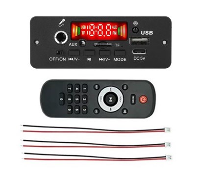 برد اسپیکر شارژی بلوتوثی 2x5W کنترل بزرگ میکروفون دار همراه با صفحه نمایش