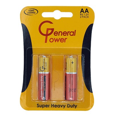 باتری قلمی  GENERAL POWER  مدل Super Heavy Duty (بسته دو عددی)