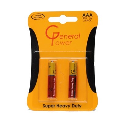 باتری نیم قلمی GENERAL POWER مدل Super Heavy Duty (بسته دو عددی)