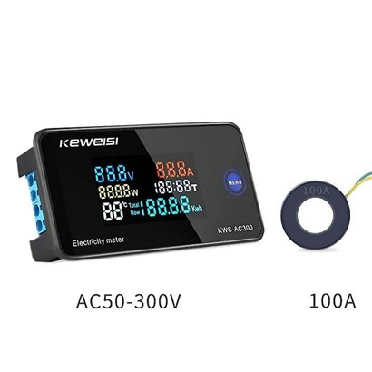 پاورمتر تک فاز 100A با نمایشگر رنگی مدل KWS-AC300